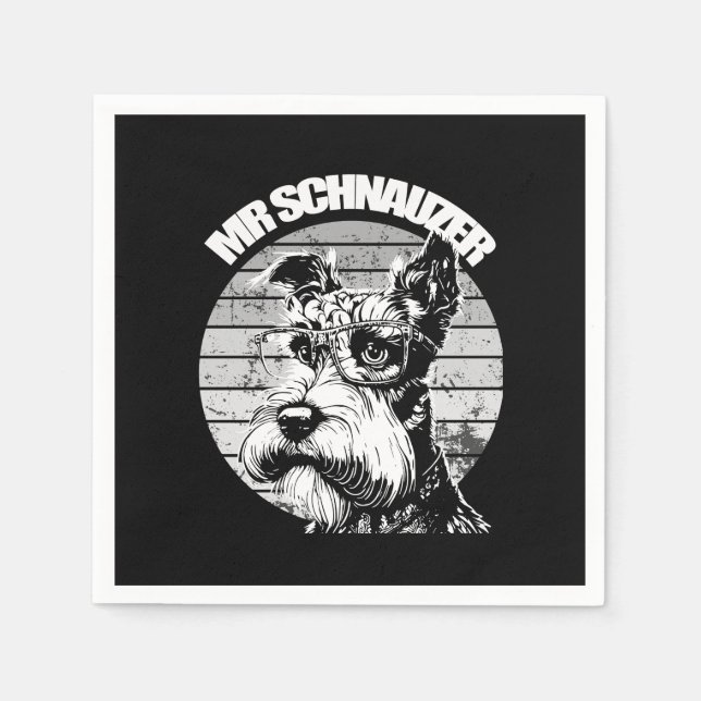 Mr Schnauzer Napkin (Front)