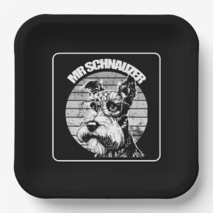 Mr Schnauzer Paper Plate