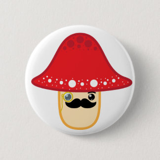 Mr. shroom 6 cm round badge