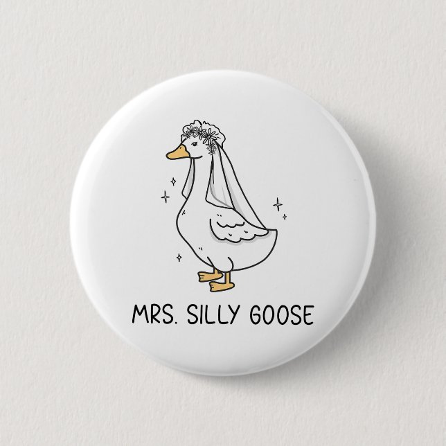 Mr. Silly Goose And Mrs. Silly Goose Couple Matchi 6 Cm Round Badge (Front)