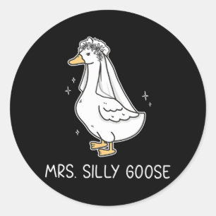 Mr. Silly Goose And Mrs. Silly Goose Couple Matchi Classic Round Sticker