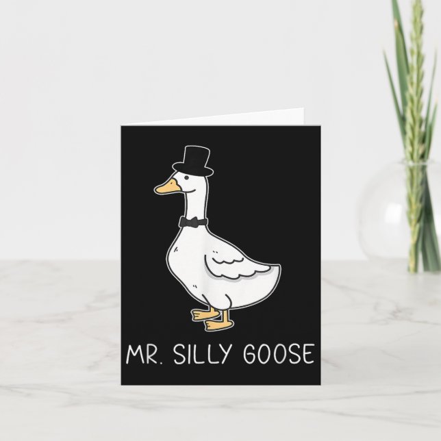Mr. Silly Goose Couple Matching Wedding Funny Men  Card (Front)