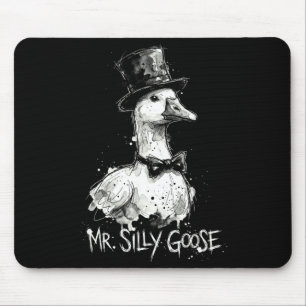 Mr Silly Goose Funny Top Hat Bowtie Wedding Mouse Mat