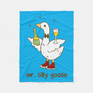 Mr Silly Goose Wedding Bachelor Party Funny Fleece Blanket