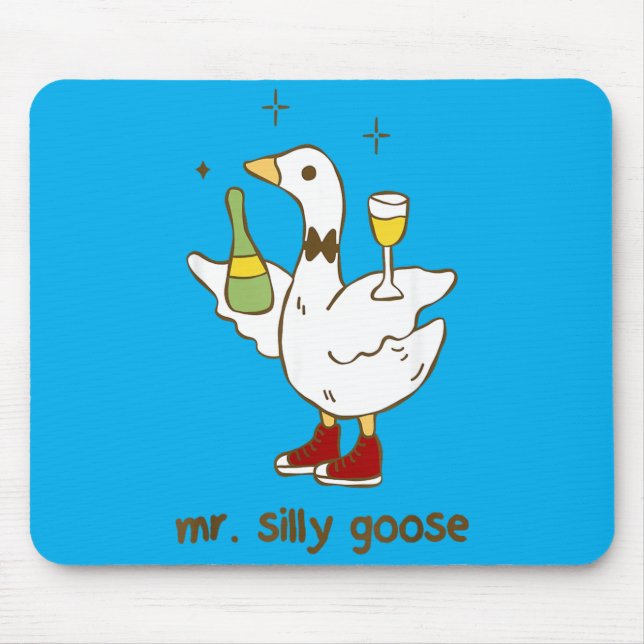 Mr Silly Goose Wedding Bachelor Party Funny Mouse Mat (Front)