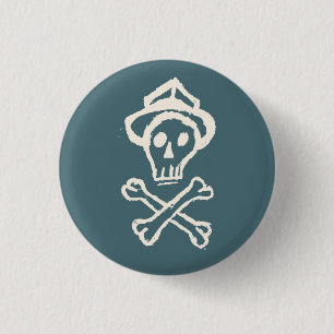 Mr. Skullington - Doldrum Sky Blue 3 Cm Round Badge
