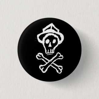 Mr. Skullington - Night Black 3 Cm Round Badge