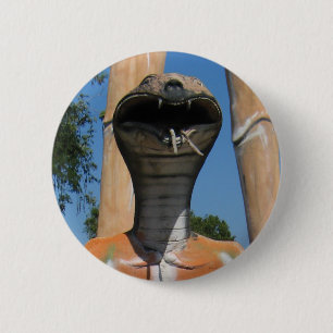 Mr Snake AKA Cobra Head ... Buddhist Hell 6 Cm Round Badge