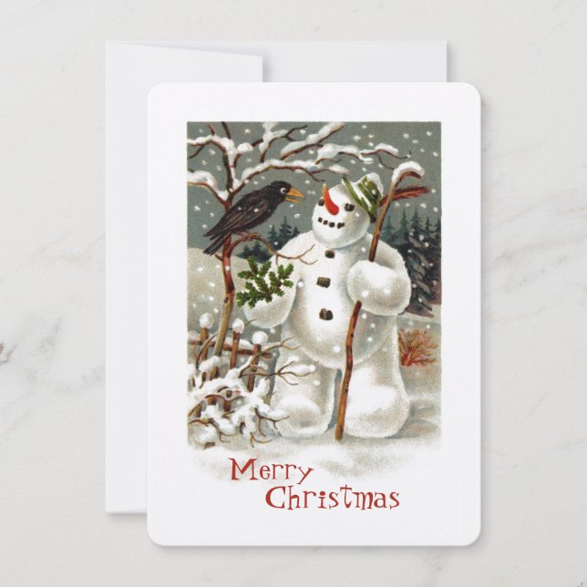 Mr. Snowman and Mr. Crow Invitation (Front)