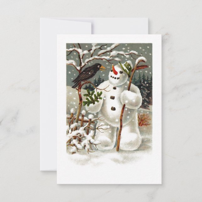 Mr. Snowman and Mr. Crow Invitation (Front)