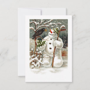 Mr. Snowman and Mr. Crow Invitation