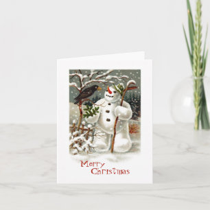 Mr. Snowman and Mr. Crow Note Card