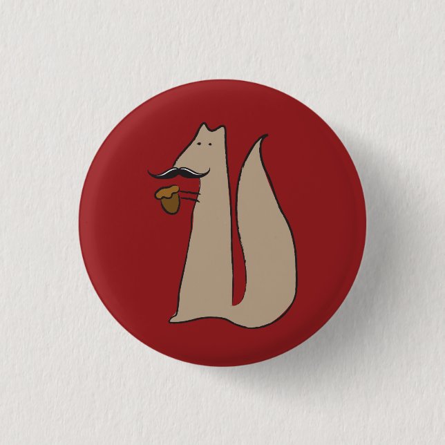 Mr. Squirrel 3 Cm Round Badge (Front)