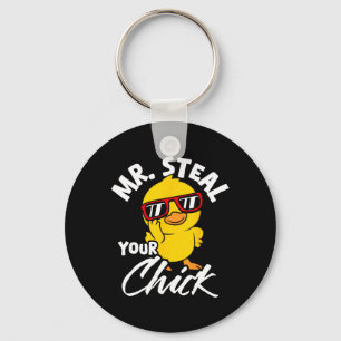 Mr. Steal Your Chick Easter Humour Key Ring