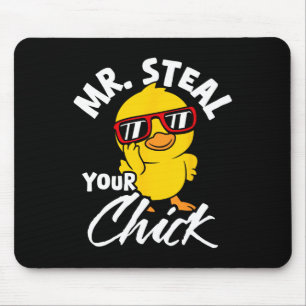 Mr. Steal Your Chick Easter Humour Mouse Mat