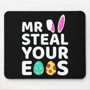 Mr Steal Your Eggs Fun Easter Bunny Easter Day Egg Mouse Mat