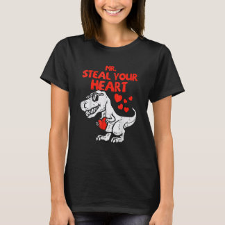 Mr Steal Your Heart Dino Toddler Valentines Day Ba T-Shirt