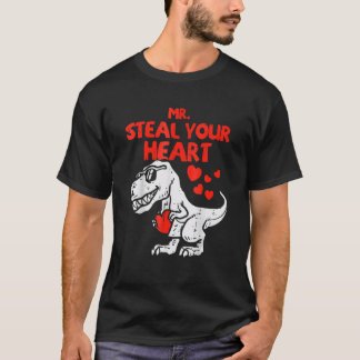 Mr Steal Your Heart Dino Toddler Valentines Day Ba T-Shirt
