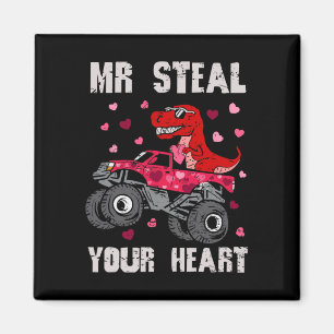 Mr Steal Your Heart Dinosaur Monster Truck T Rex V Magnet