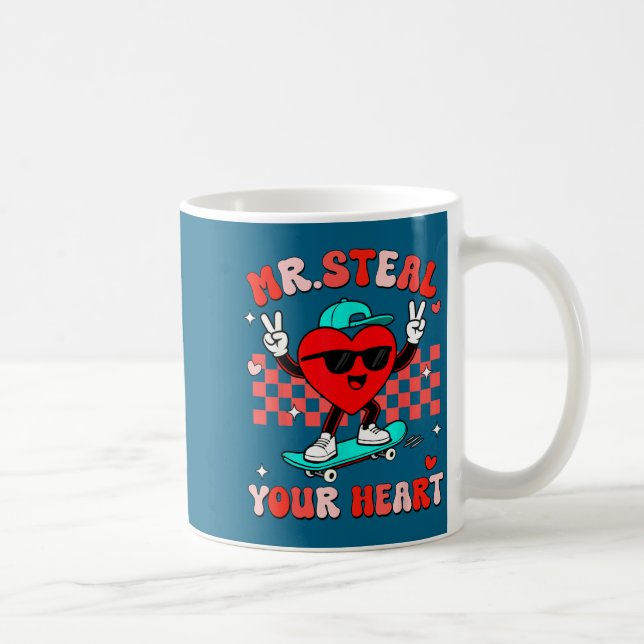 Mr Steal Your Heart For Boys Toddlers Valentine's  Coffee Mug (Right)