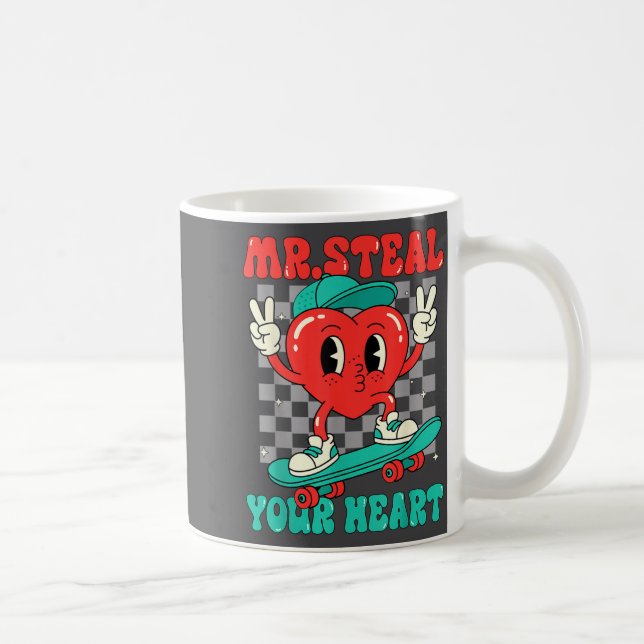 Mr Steal Your Heart For Boys Toddlers Valentine's  Coffee Mug (Right)