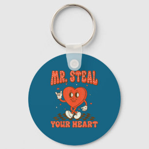 Mr Steal Your Heart For Boys Toddlers Valentine's  Key Ring