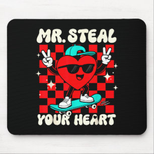 Mr Steal Your Heart For Boys Toddlers Valentine's  Mouse Mat