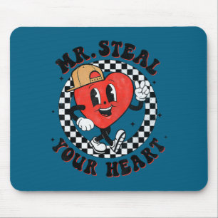 Mr Steal Your Heart For Boys Toddlers Valentine's  Mouse Mat