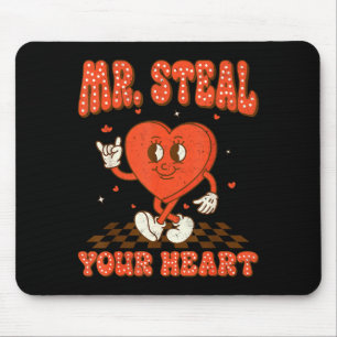 Mr Steal Your Heart For Boys Toddlers Valentine's  Mouse Mat