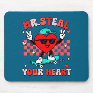 Mr Steal Your Heart For Boys Toddlers Valentine's  Mouse Mat