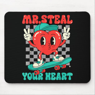 Mr Steal Your Heart For Boys Toddlers Valentine's  Mouse Mat