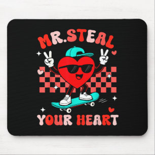 Mr Steal Your Heart For Boys Toddlers Valentine's  Mouse Mat