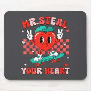 Mr Steal Your Heart For Boys Toddlers Valentine's Mouse Mat