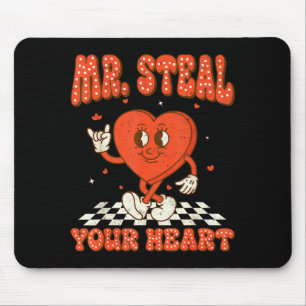 Mr Steal Your Heart For Boys Toddlers Valentine's  Mouse Mat