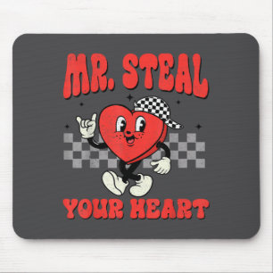 Mr Steal Your Heart For Boys Toddlers Valentine's  Mouse Mat