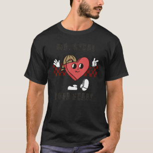 Mr Steal Your Heart Retro Heart Boy Candy In Cap V T-Shirt