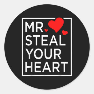 Mr. Steal Your Heart Valentines Day For Toddler Classic Round Sticker