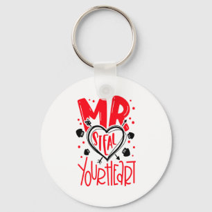 Mr Steal Your Heart Valentines Day Matching Coupl Key Ring