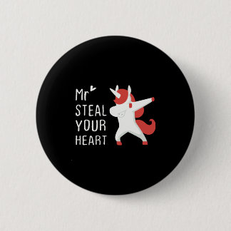 Mr Steal Your Heart Valentines Day V Day Boys Unic 6 Cm Round Badge