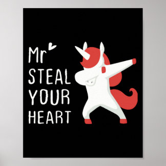 Mr Steal Your Heart Valentines Day V Day Boys Unic Poster
