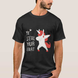 Mr Steal Your Heart Valentines Day V Day Boys Unic T-Shirt