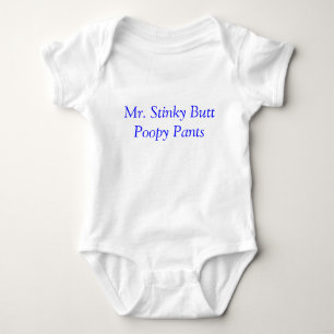 Mr Stinky butt poopy pants Baby Bodysuit