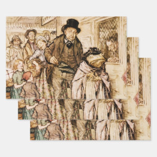 Mr Toad Buys A Ticket by Arthur Rackham Wrapping Paper Sheet