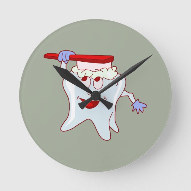 Mr.Tooth Round Clock (Front)