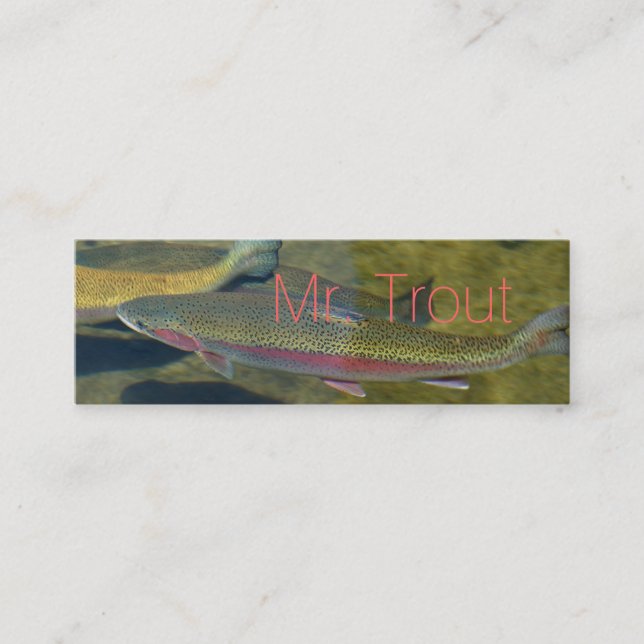 Mr. Trout business Cards Personalise Unique Skinny (Front)