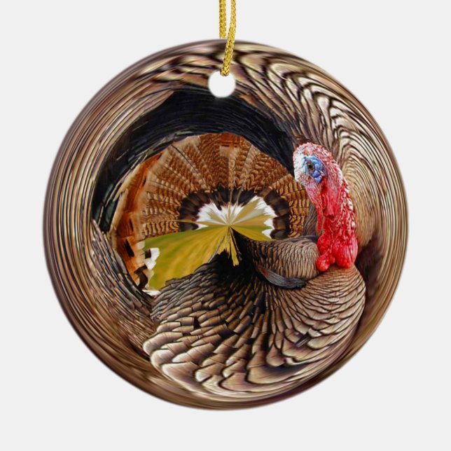 Mr Turkey Ceramic Tree Decoration (Front)