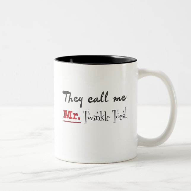 Mr. Twinkle Toes Ballet Gifts Two-Tone Coffee Mug (Right)