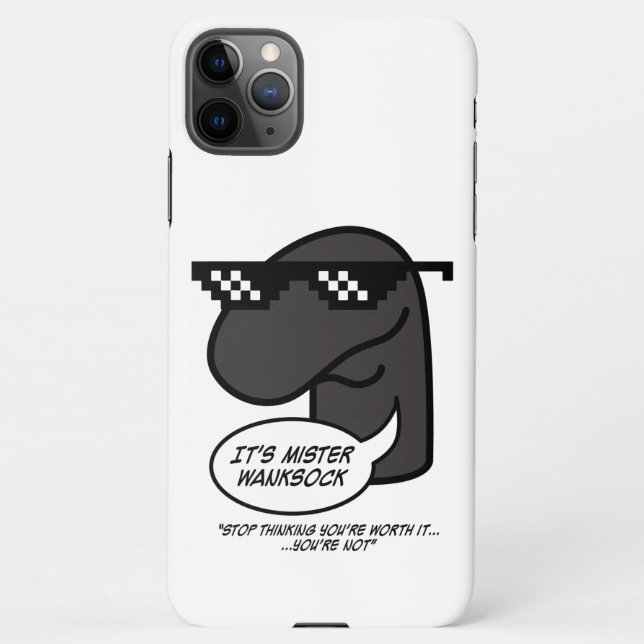 Mr Wanksock phone case. (select your phone). iPhone Case (Back)