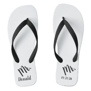 Mr. Wedding Honeymoon Flip Flops