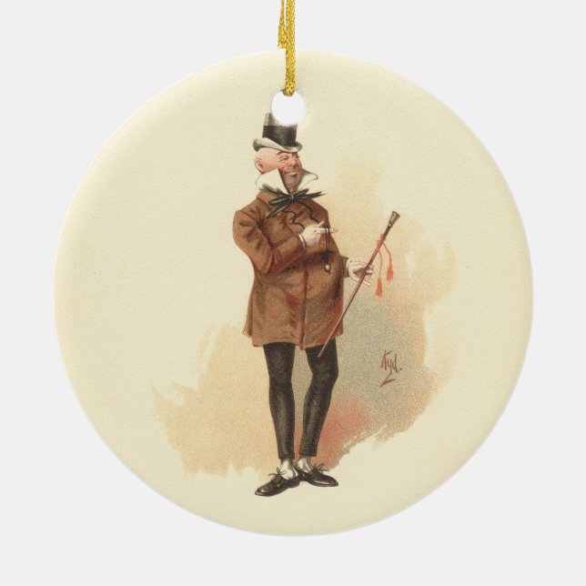 Mr. Wilkins Micawber David Copperfield Ceramic Tree Decoration (Back)